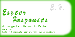 eszter haszonits business card